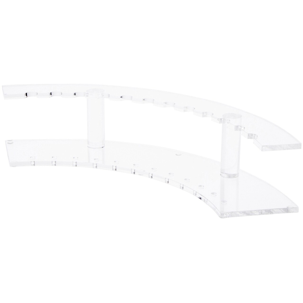Plymor Clear Acrylic Curved 12 Pen Display Holder, 2.625" H x 14" W x 5" D